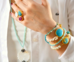 Anillo de piedras preciosas de plata de latón dorado, producto hecho a mano, envoltura doble turca, brazalete ajustable de circonita abierta - Product Image 2