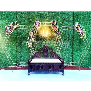 Wedding Metal <b>Arches</b> in Hexagon Style Modern Stage Backdrop Metal Stands <b>Arches</b> Wedding Stage <b>Decor</b> Hexagon Metal Backdrop - Product Image 1