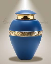 Urna funeraria de metal puro azul de alta calidad, urna de cremación para cenizas humanos, precio al por mayor - Product Image 6