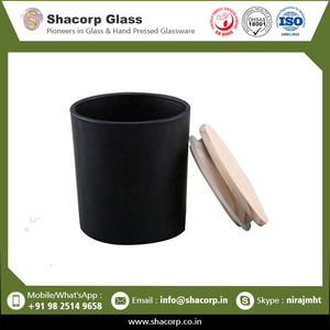 Verre à bougie de haute qualité à revêtement noir - Product Image 4