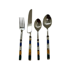 Couverts à poignée en acier inoxydable et métal avec finition dorée Ensemble de couverts nouveau design pour usage domestique Ensemble de couverts de voyage - Product Image 5