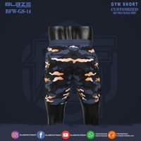 Shorts de sport pour hommes BLAZE FIGHT WEAR, pour la course à pied, l'entraînement en salle de sport, les arts martiaux, imprimés sur mesure, tissu micro-extensible, poches zippées