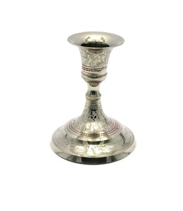 BRASS BLACK AND <b>BROWN</b> TWO TAPER CANDLE HOLDER SET OF TWO By BRASSWORLD INDIA - Product Image 3