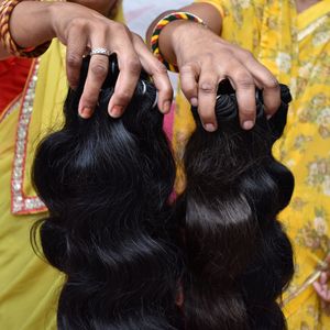 Perruques indiennes à cuticules alignées, en gros, non traités, body wave Raw genius, trame de cheveux humains pour femmes noires - Product Image 3