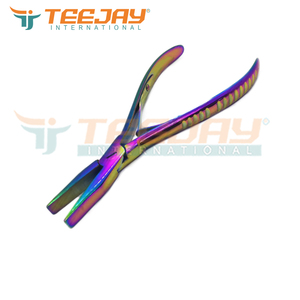 TEEJAY #15021 Plasma Rainbow <b>Multi</b> Color Tape Human Hair Extension Stainless Steel <b>Pliers</b> for Home Use - Product Image 2