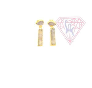 New Design Druzy Natural Multi Gemstone Handmade Gold Plated Jewelry Making <b>Fashion</b> <b>Stud</b> Birthstone Boho <b>Earring</b> - Product Image 3