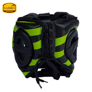 Protège-tête de boxe professionnelle de haute qualité MMA Muay Thai avec logo personnalisé Matériau hybride en cuir véritable imprimé zèbre - Product Image 3