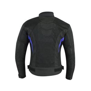 Veste de sport pour femme en Cordura noir-bleu, vêtements de moto tendance, coupe-vent, protections textiles pour femmes pour la course à moto - Product Image 2