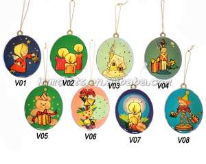 Vente en gros à bon prix Pendentif série ronde en acier délicat 50*56mm imprimé avec motifs Ornement de Noël pour cadeau de Noël - Product Image 1