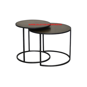 Nesting Coffee <b>Table</b> <b>Copper</b> Antiqui Aluminium Top on Hot Products - Product Image 1