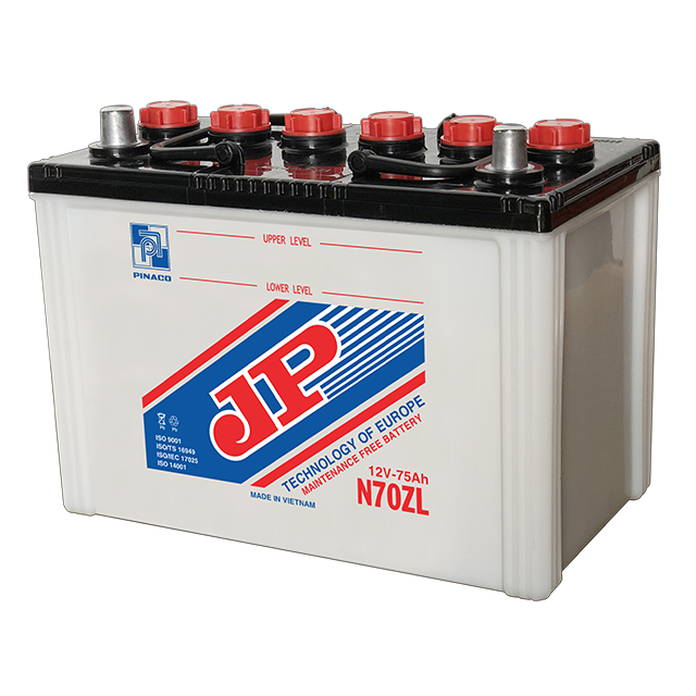 N70ZL (12V-75Ah) High Quality JP Automotive Car Battery Dry Charged JIS Standards for Cars and Boats Made in Vietnam