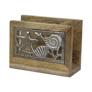 Porte-serviette en bois de conception créative, forme carrée, porte-mouchoir fait à la main, classique, dernier porte-serviette en gros - Product Image 5