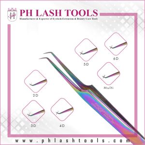 Pince À Épiler À cils en Multi Couleur, pince à Épiler Volume 6mm 75 Degrés, nouveau Modèle Pince À Épiler pour Cils de Marque Privée - Product Image 4