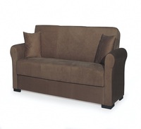 Canapé-lit Milano Moderne Trois Places en Tissu avec Cadre en Bois Massif Coussin de Rangement Mécanisme Clic Clac Ensemble de Canapé de Salon de Luxe