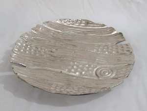 Plat de service en aluminium nickelé, bol de service décoratif en métal, bol indien de luxe, vente chaude, classique, fait à la main - Product Image 2