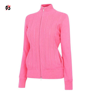 Sudadera con cremallera para mujer, suéter 100% de algodón, tela cálida de invierno, manga completa, Logo personalizado bordado, servicio OEM, ropa - Product Image 3