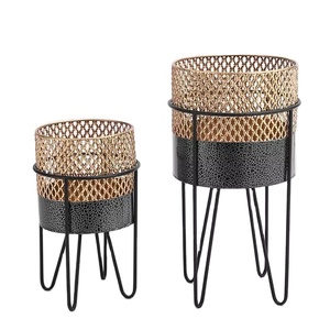 Créatif géométrique en métal décor à la maison design table basse de thé panier de rangement - Product Image 1