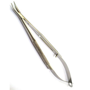 Instruments ophtalmiques manuels Troutman porte-aiguille en acier inoxydable fortement incurvé mâchoire de verrouillage délicate base chirurgicale CE - Product Image 3