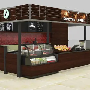 Myidea تصميم جديد خمر القهوة كشك تصميم لمركز التسوق في بيع الساخنة