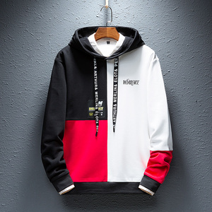 2021 populaire personnalisé hommes à capuche Logo personnalisé blanc mode plaine plein visage fermeture éclair à capuche tissu tricoté avec Logo avant conception en vrac - Product Image 3