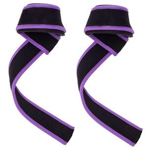 GAF Sangles d'haltérophilie rembourrées en coton et néoprène-Poignets antidérapants de 21 "de long avec logo personnalisé - Product Image 4