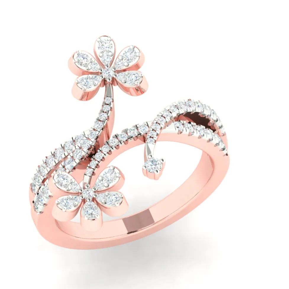 Design ricco e curioso design unico moissanite diamante incolore anello solitario certificato DEF prezzo economico consegna in tutto il mondo
