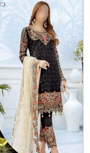 Vestido Casual de Verano para Mujer, Estilo Palazzo Kurta Dupatta Pakistaní, Salwar Kameez, de Algodón - Product Image 4