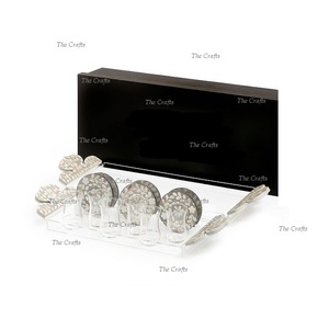 ถาดเสิร์ฟอาหารอะคริลิคและไม้ พร้อมที่รองรับทรงสี่เหลี่ยมผืนผ้า สำหรับเสิร์ฟกาแฟและชา ใช้ในโรงแรมและร้านอาหาร - Product Image 1