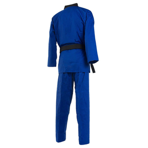 Uniformes de Taekwondo para hombre, diseño de secado rápido negro sólido con mangas completas, estilo de arte marcial de Karate para adultos - Product Image 6