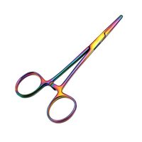 2 Set PVC kavrama kolu alman sınıf paslanmaz düz ve kavisli Hemostat forseps pense tam tırtıklı 5 "pembe renk düşük fiyat