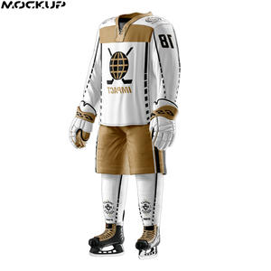 Conjuntos de uniformes de hockey sobre hielo de calidad superior logotipo personalizado y tamaño 100% poliéster secado rápido transpirable Unisex adulto - Product Image 4