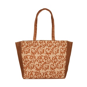 Sac fourre-tout en jute imprimé personnalisé écologique Sac à main fourre-tout à long manche pour femmes pour la plage Solution d'achat à la mode et durable - Product Image 5