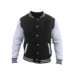 Veste Letterman Slim Fit pour homme avec manches contrastées Vêtements d'extérieur décontractés légers en mélange de coton avec coutures propres - Product Image 5