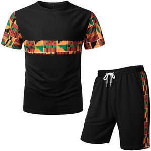 Haute qualité hommes été chemises et shorts ensemble 100% respirant Logo personnalisé T-shirt Shorts Hip Hop Style solide motif - Product Image 5