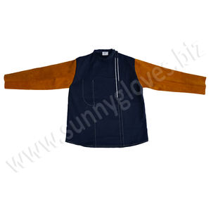 Vestes en cuir de soudage pour hommes avec col fabriquées au Pakistan - Product Image 4