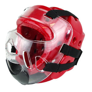 Équipement de tête professionnel de Muay thaï MMA, casque facial en cuir PU, protection de tête pour la boxe, 200 pièces - Product Image 1