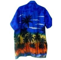 Kemeja Hawaii Kasual Stylish Bahan Batik Polyester/Katun Lengan Pendek Musim Panas Hasil Akhir Halus Bersih
