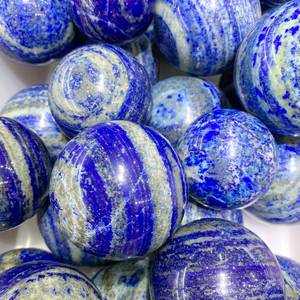 Bola de piedra preciosa lapislázuli, bola de cristal de cuarzo, lapislázuli, curativa a mano, decoración de oficina - Product Image 5