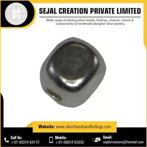 Sejal Creation 925 Sterling Silver Plain Beads Good Quality Square <b>Jewelry</b> <b>Findings</b> 5mm Size with Plated Agate Pearl Material - Product Image 5