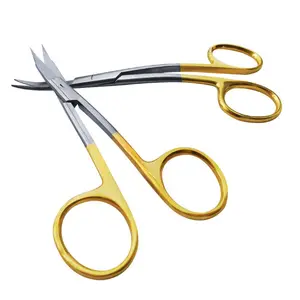 Surgical Goldman Fox Scissors 13cm Double Curved Dental Tissue/ Suture Cutting