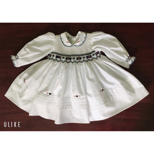 Robe d'été tissée à rayures pour fille, tenue smockée, fabriquée au Vietnam - Product Image 5