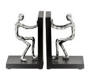 Sujetalibros de caballo de Metal, animales chapados en níquel, estilo de animales europeos y americanos, librería decorativa - Product Image 5