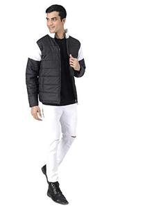 Men's <b>Winter</b> Hooded Puffer Jacket with Stand Collar Breathable Windproof Nylon/Polyester Shell Pattern <b>Decoration</b> Made Pakistan - Product Image 6