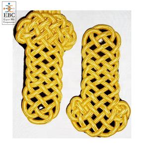 Épaulettes Cérémonielles OEM en Cordon Doré Torsadé Fait Main, Épaulettes de Grade Plus Large, Vente en Gros - Product Image 2