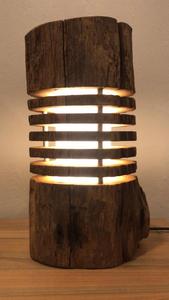 Farol de lámpara de decoración Vintage de mesa de tronco de Driftwood personalizado - Product Image 2