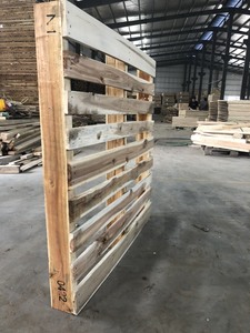 Paleta de larguero de doble cara personalizable, paleta de madera Natural duradera de pino Acacia, entrada de 4 vías para paletas de transporte - Product Image 2