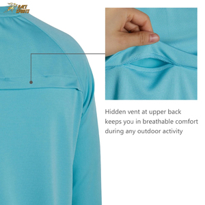 เสื้อตกปลา UPF 50 + UV สำหรับกีฬากลางแจ้งเสื้อยืดชาวประมงที่ดีที่สุดเสื้อตกปลาผู้ชายตามจังหวะกีฬา - Product Image 6