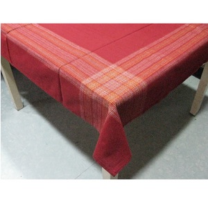 Damier imprimé 100% coton biologique résistant à l'huile fête mariage maison hôtel cuisine Banquet nappe avec GOTS certifié - Product Image 2