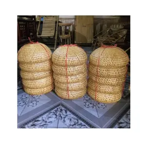 İskandinav Modern fener Rattan avize bambu kolye ışık-el yapımı bambu asılı lamba dekoratif (WA + 84777699587)