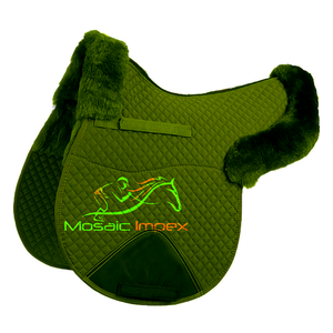 Almohadilla de sillín para montar a caballo, de alta calidad, acolchada, bareback, inglés, lana, asequible - Product Image 1